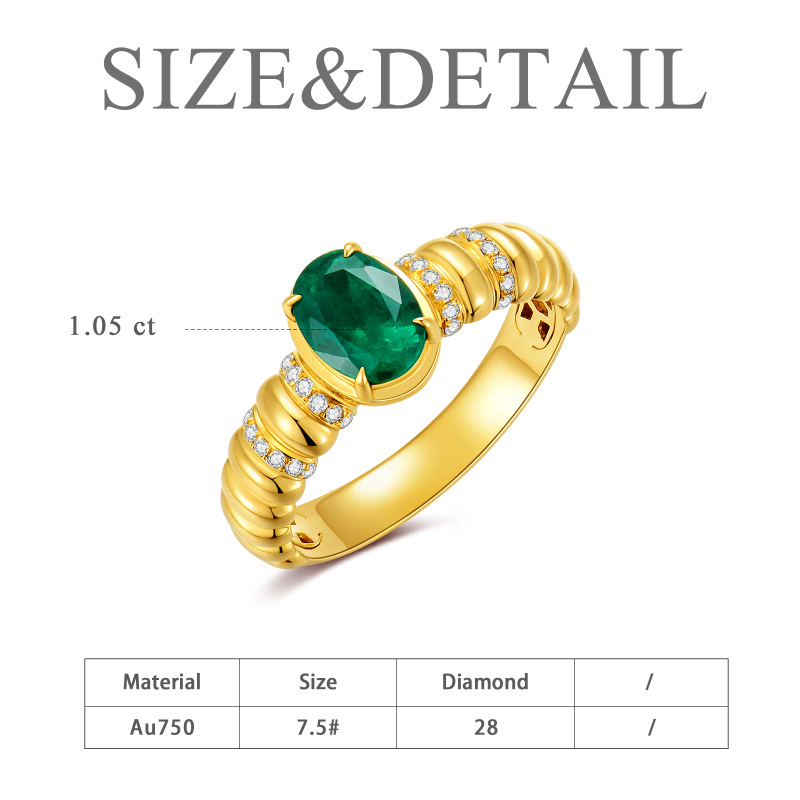 Platinum 1 to 5 CT Emerald Custom Ring-3