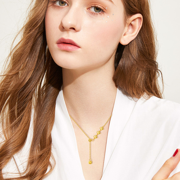 Collana Quadrifoglio Portafortuna Donna – Ciondolo In Lapislazzuli E Ottone Placcato Oro 14K, Catena Regolabile, Gioiello Significativo
