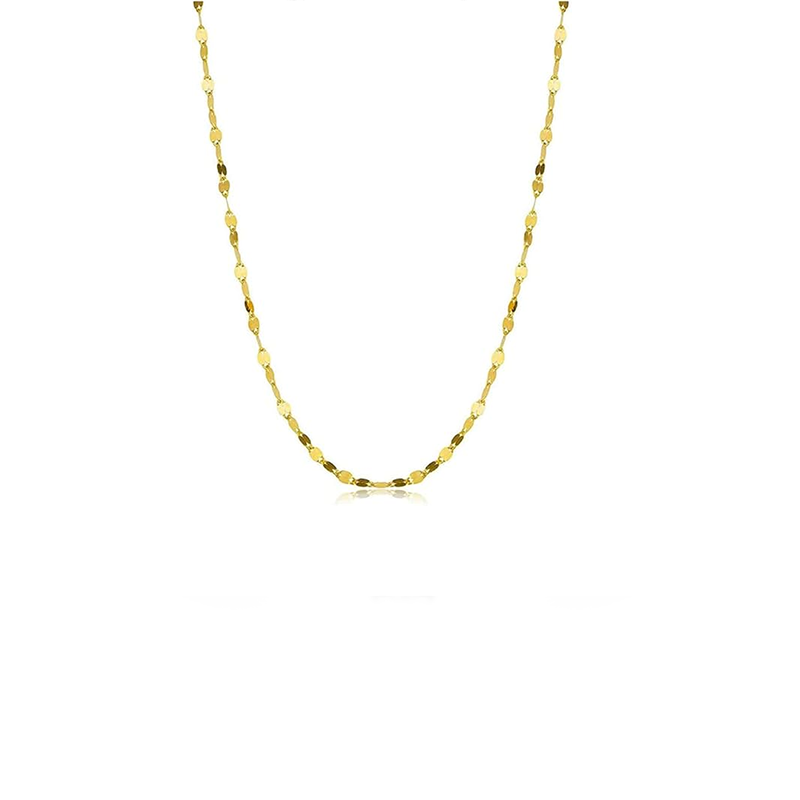 10K Gold Grandmother Metal Choker Necklace-2