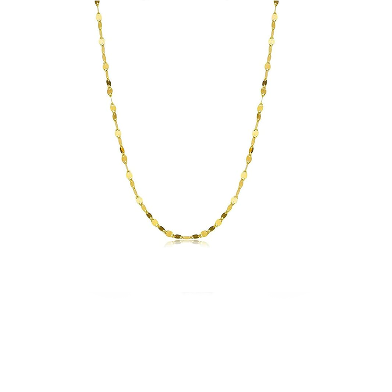 Naszyjnik choker z metalu w stylu babci 10K Gold-3