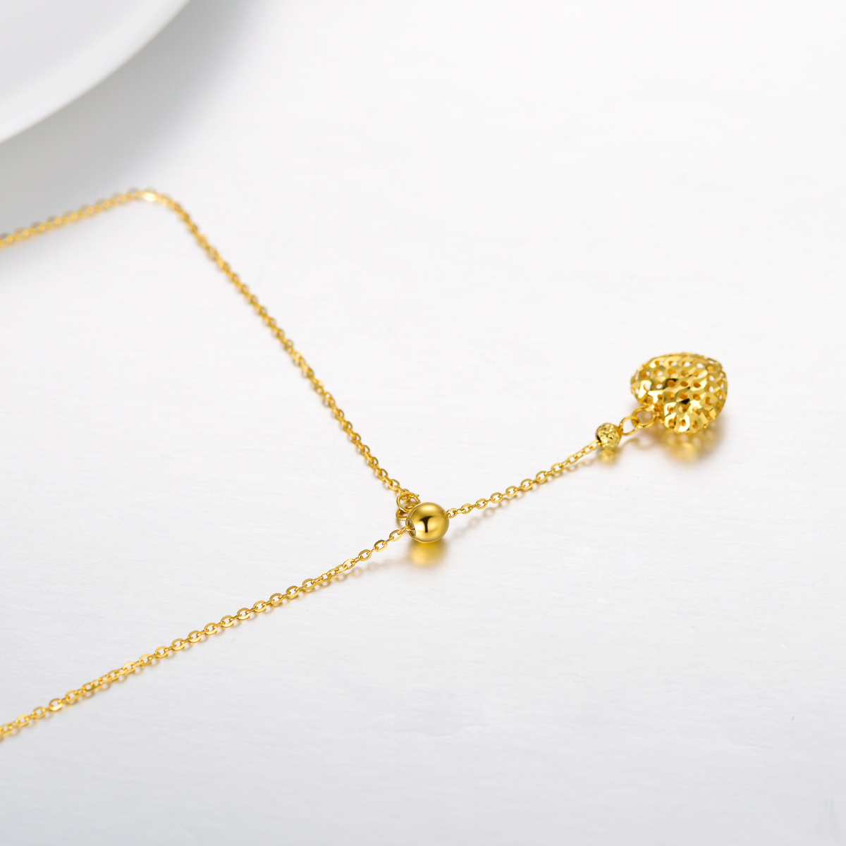 10K Gold Heart Charm Necklace-7