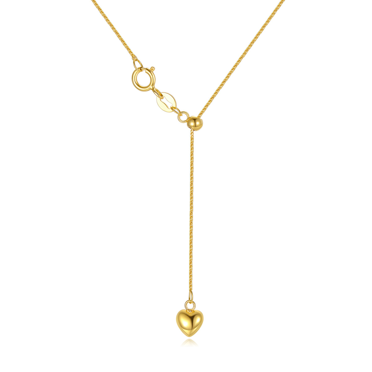 18K gouden hartvormige bedelketting-1