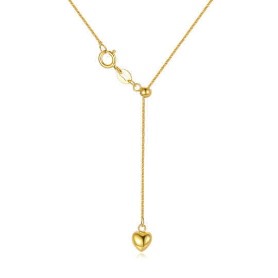 18K Gold Heart Charm Necklace