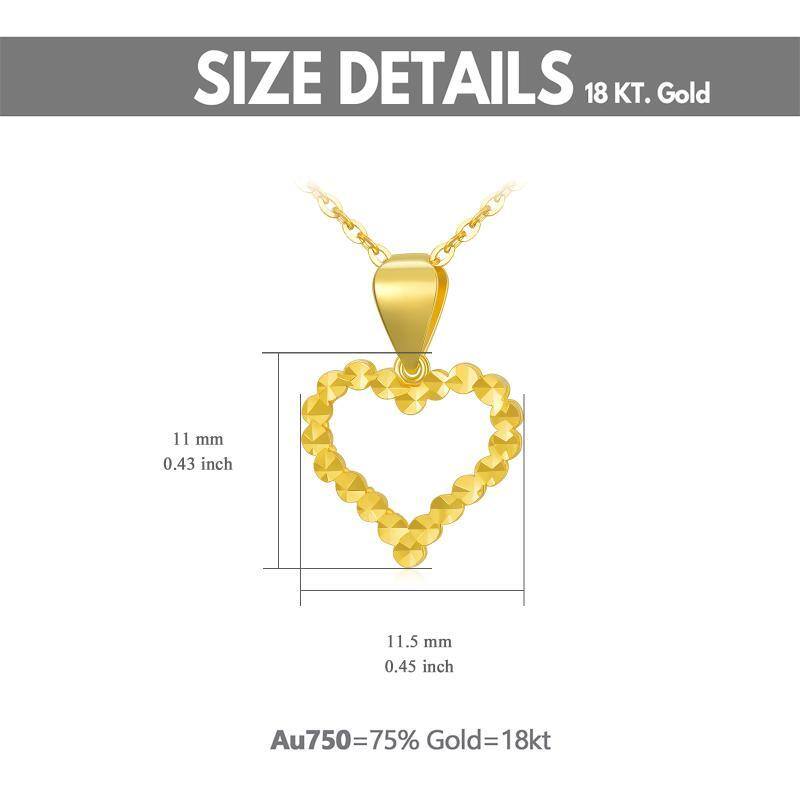 10K Gold Heart Pendant Necklace-5