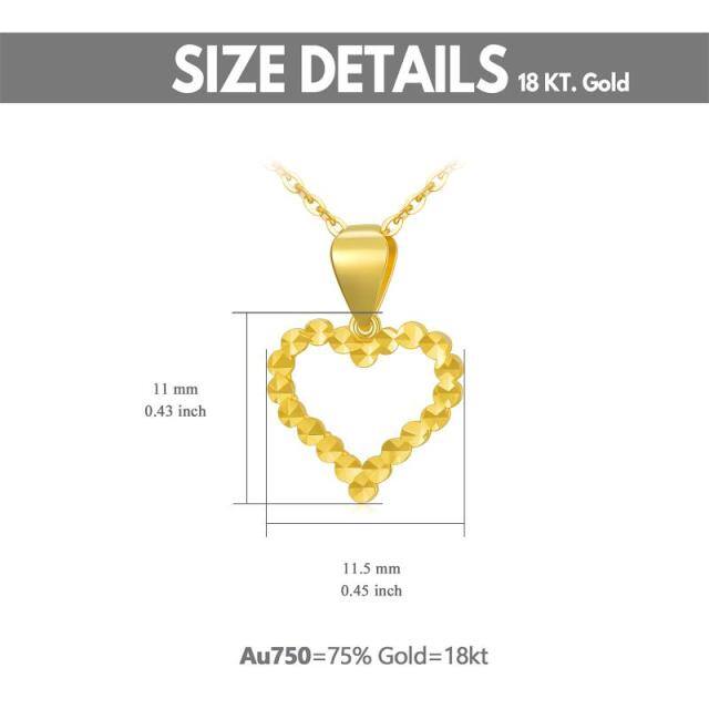 18K Gouden Hart Hanger Ketting-5