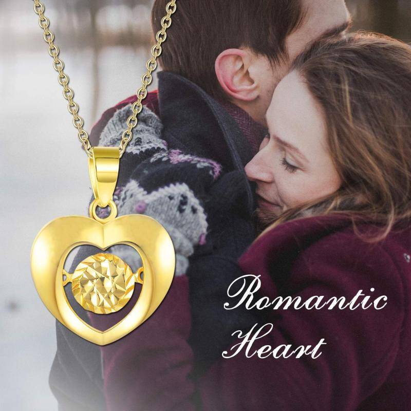 Collar Colgante Corazón Oro 10K-6