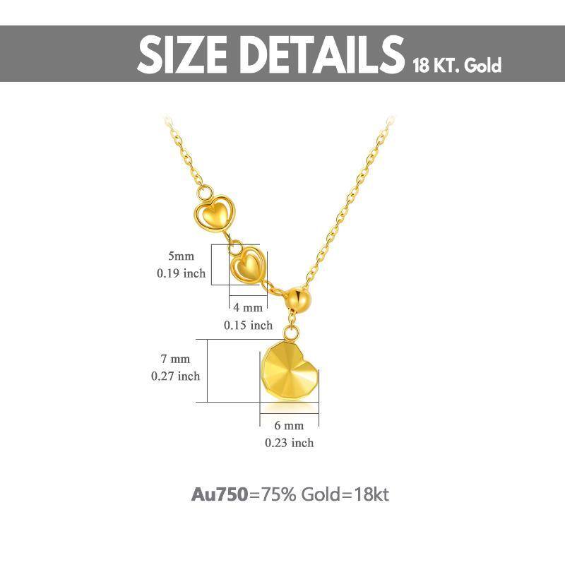 10K Gold Heart Pendant Necklace-5