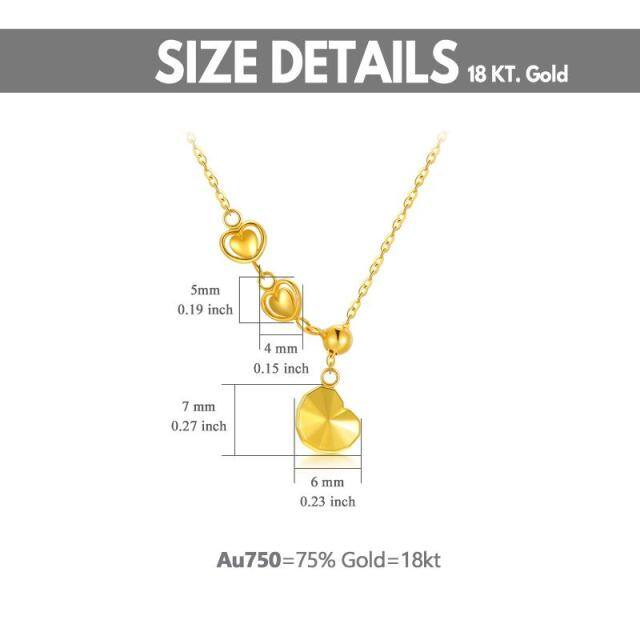 18K Gouden Hart Hanger Ketting-5