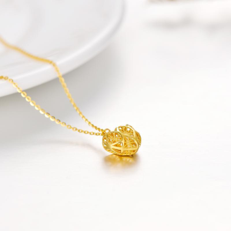 10K Gouden Hart Hanger Ketting-3