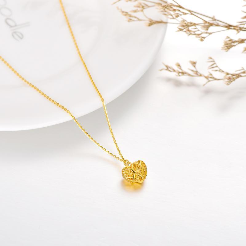 10K Gouden Hart Hanger Ketting-5