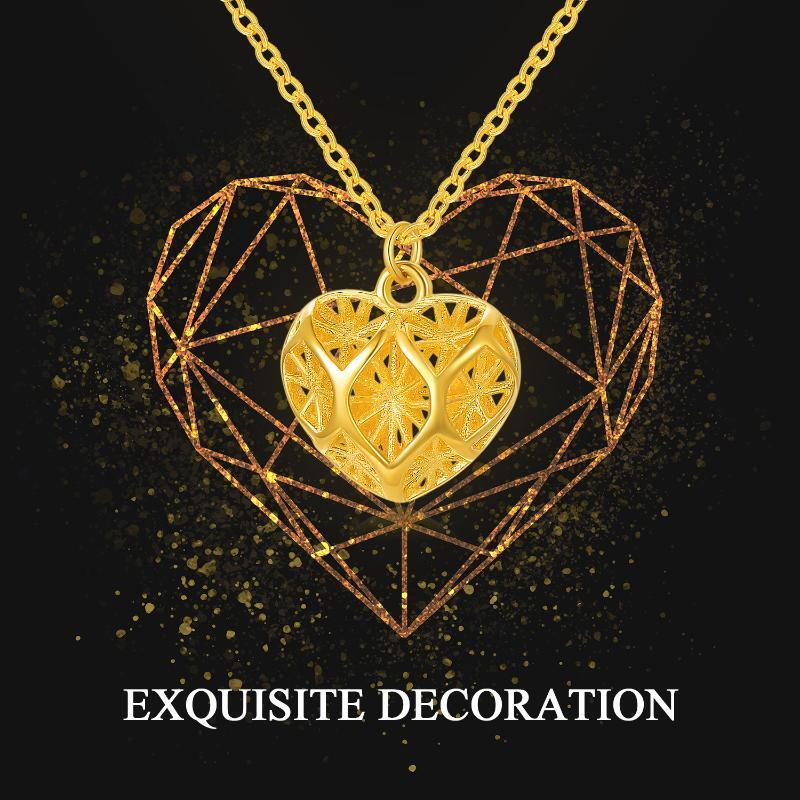 10K Gouden Hart Hanger Ketting-6