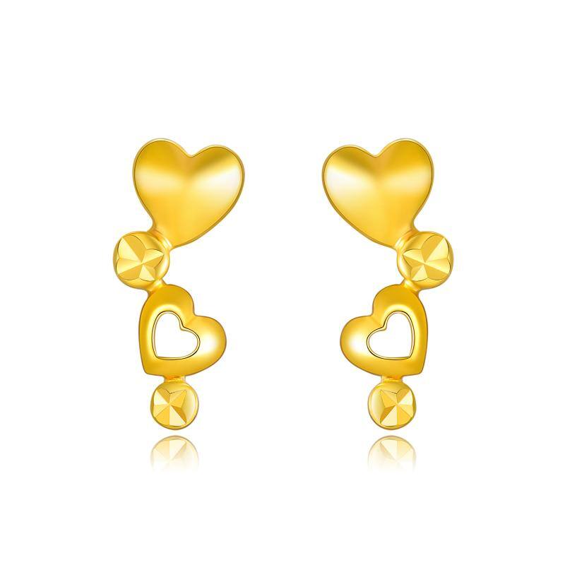 アクセサリー STUDIO SEVEN Caution Heart Earring Gold Heart Stud – Cynthia Jones Jewelry