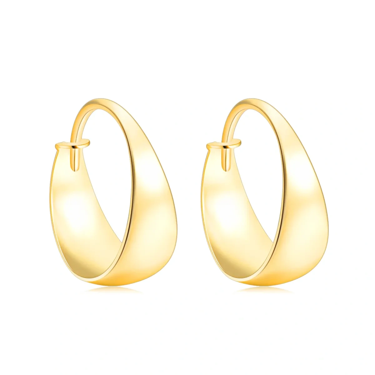 18K Gold Hoop Earrings-1