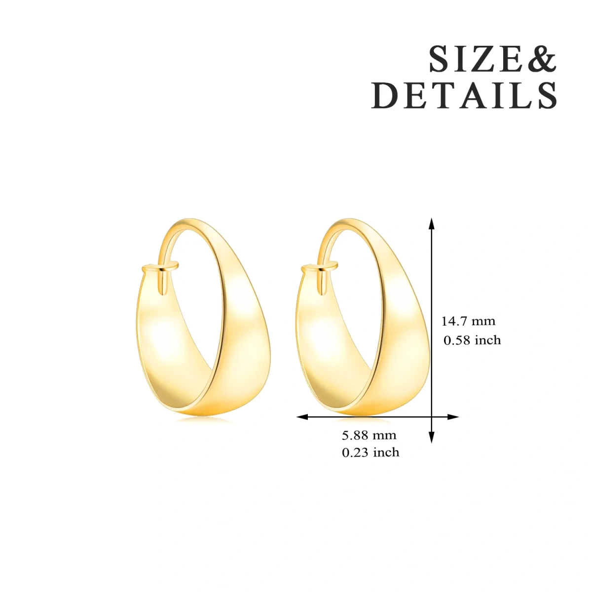 18K Gold Hoop Earrings-4