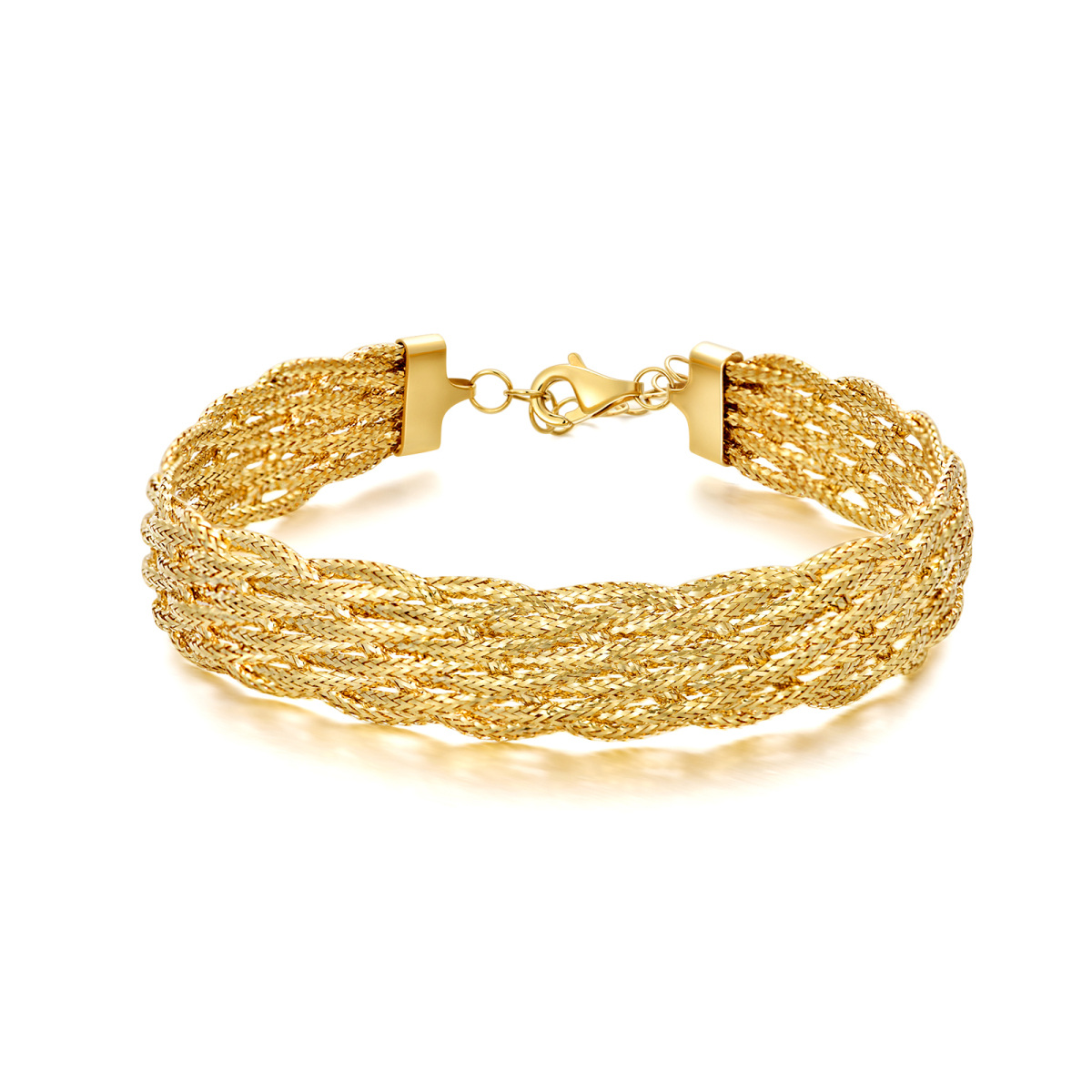 10K Gold Interlace Layerered Bracelet-1