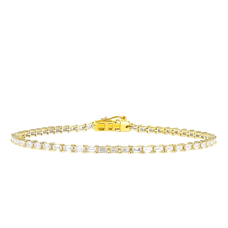 Pulsera de tenis de oro de 18 quilates con diamantes de laboratorio-1