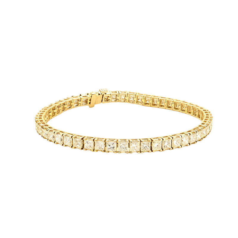 Pulsera de tenis de oro de 18 quilates con diamantes de laboratorio-1