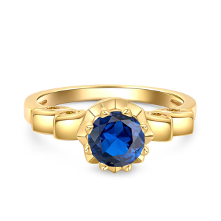 Gold Vermeil Lotus Ring for Women-5