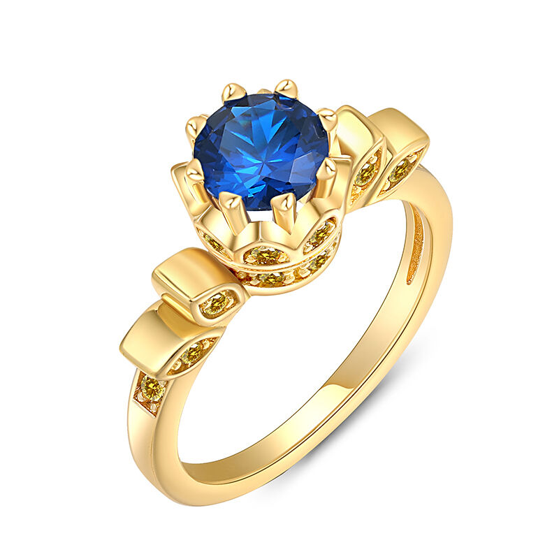 Bague Lotus en Vermeil Or pour Femme-5