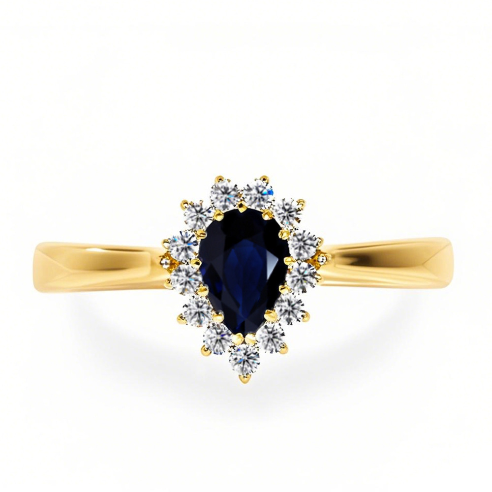14 Karat Gold Marquiseschliff Verlobungsring Edelstein Jubiläumsring-1