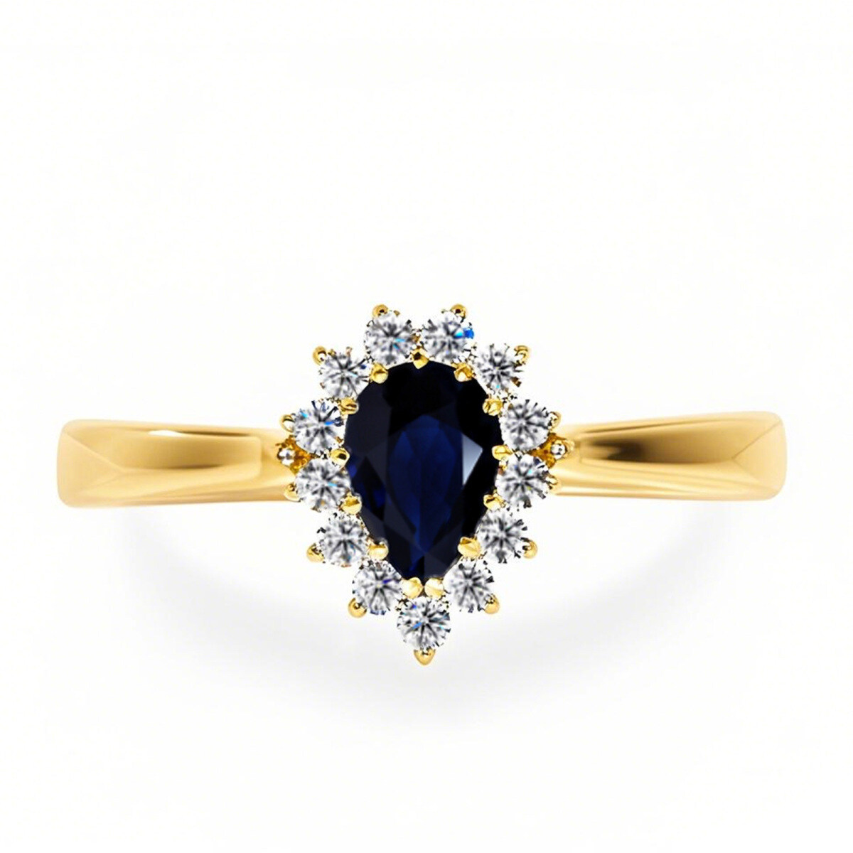 10K Gold Marquise Cut Engagement Ring Gemstone Anniversary Ring-1