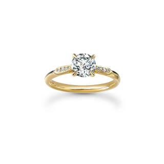 10K Gold Moissanite Circle Engagement Ring-40