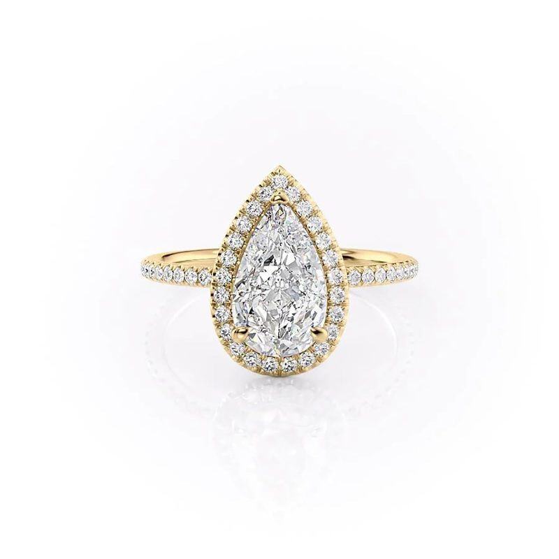 18K Gold Moissanite Engagement Ring-3