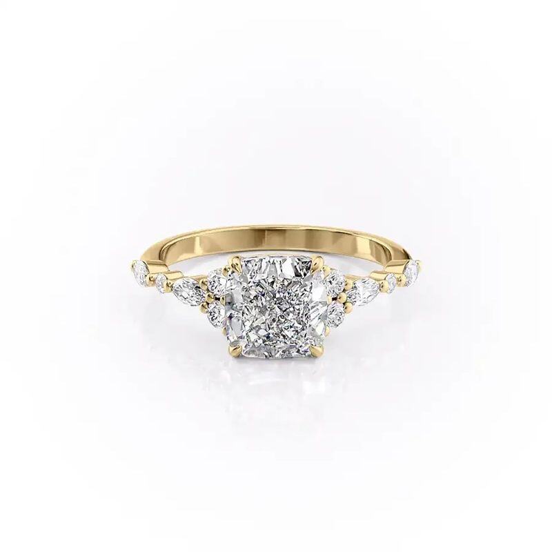 14K Gold Moissanite Engagement Ring-1