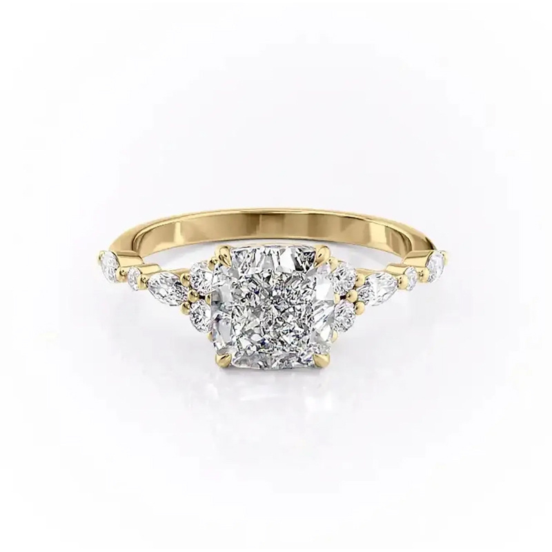 18K gouden Moissanite verlovingsring-3