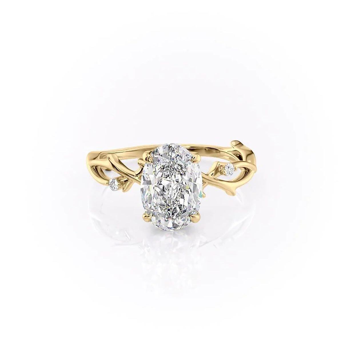 10K Gold Moissanite Ring-1