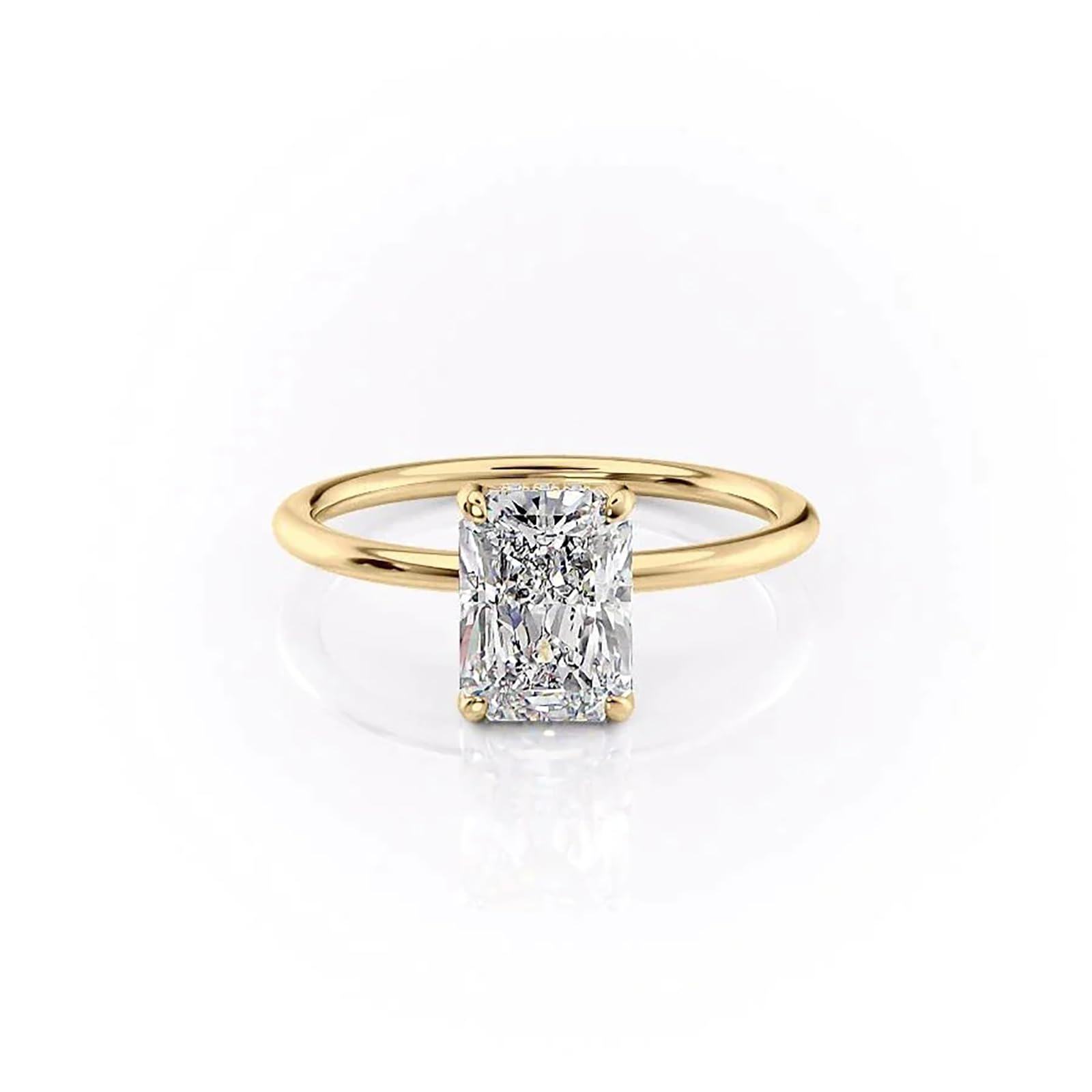 Image of 10K Gold Moissanite Ring