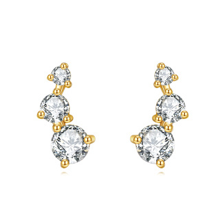 10K Gold Moissanite Stud Earrings-17