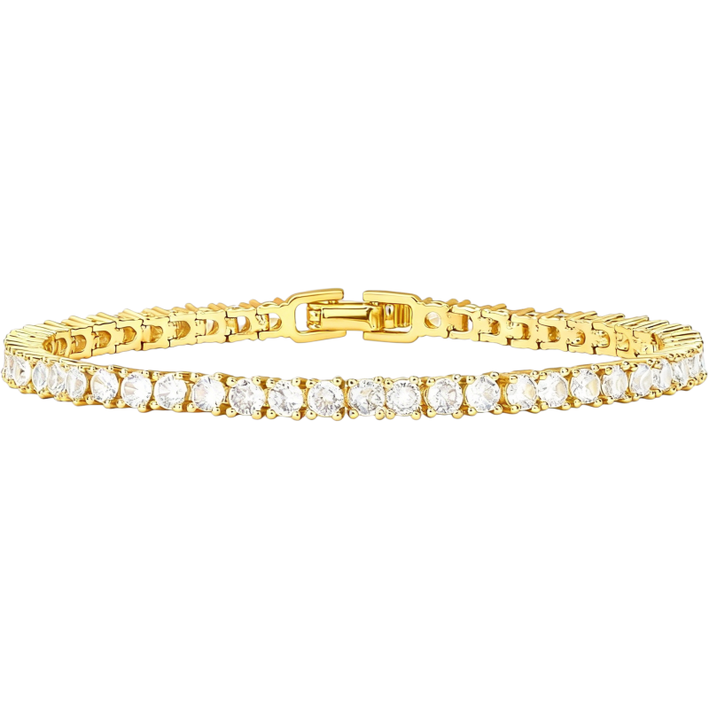 Pulsera de tenis de moissanita y oro de 10 quilates-1