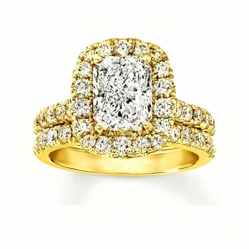 10K Gold Moissanite Wedding Ring-1