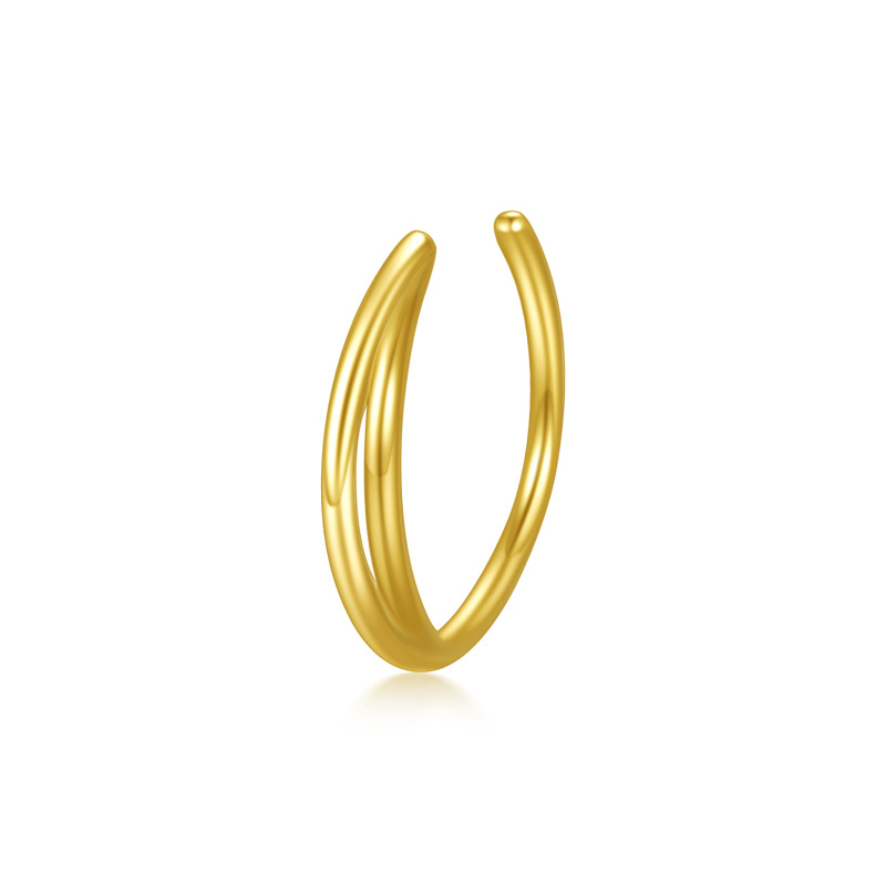 10K Gold Moon Nose Ring-13