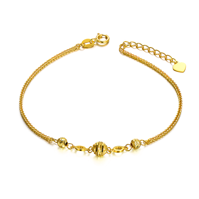 10K Gold Mother Pendant Bracelet-1