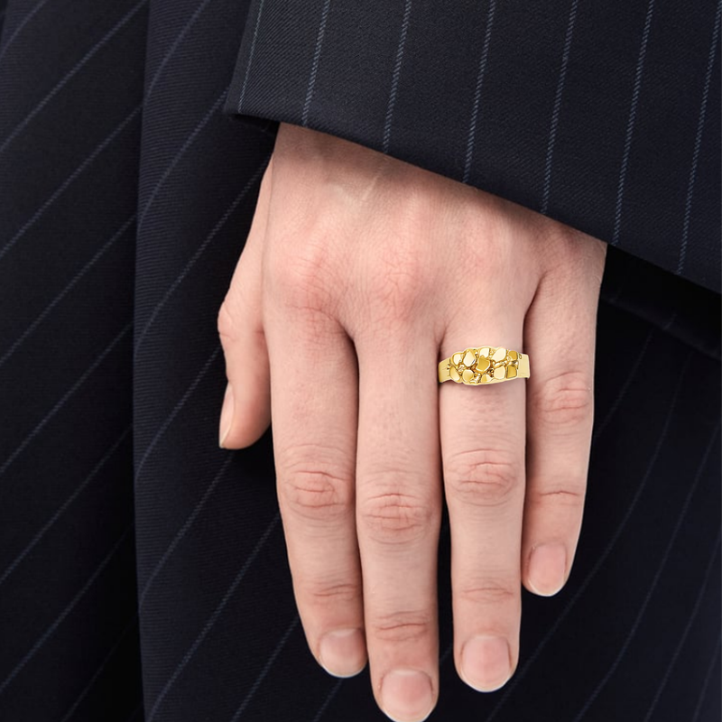 Platinum with White Gold Plated Personalized Engraving Ring-3