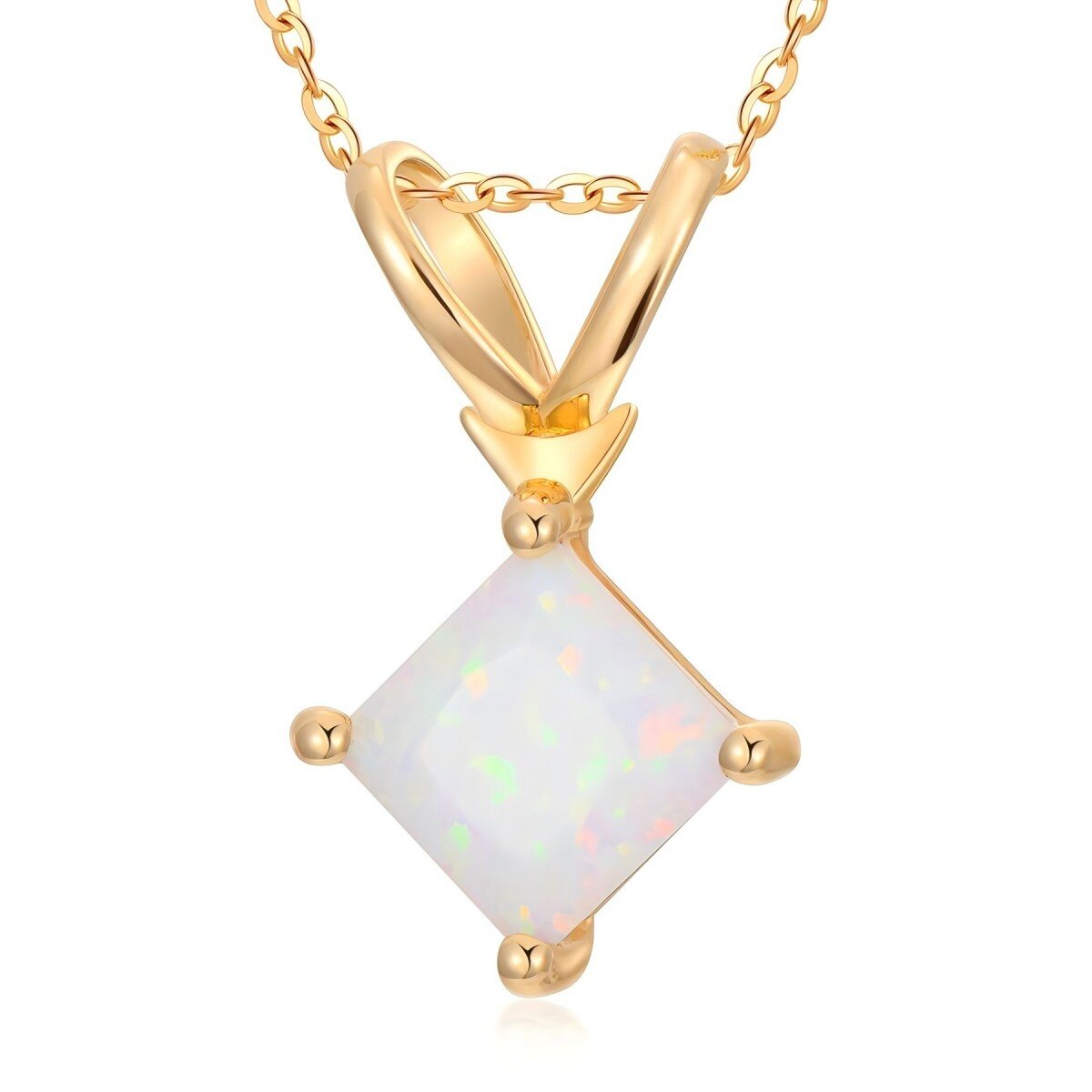 10K Gold Opal Squar… - image