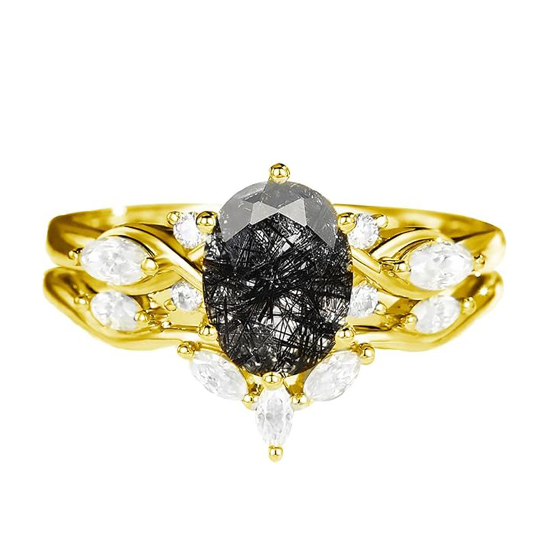 18K Gold Oval-Cut B… - image