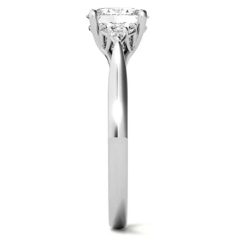 10K gouden ovaal geslepen halo moissanite verlovingsring-6