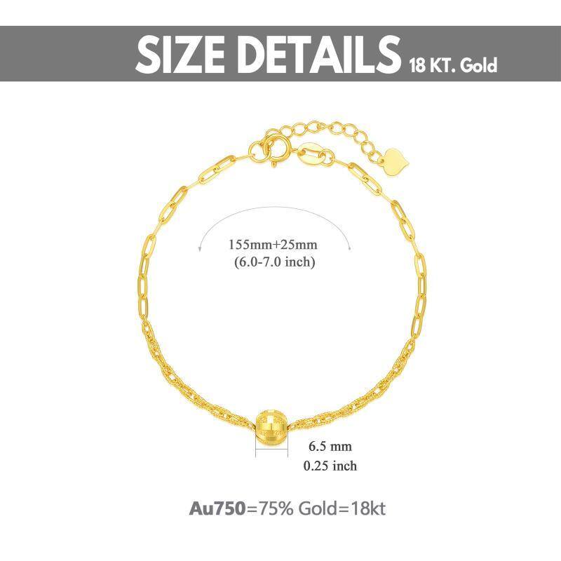 10K Gold Paperclip Chain Bracelet-6