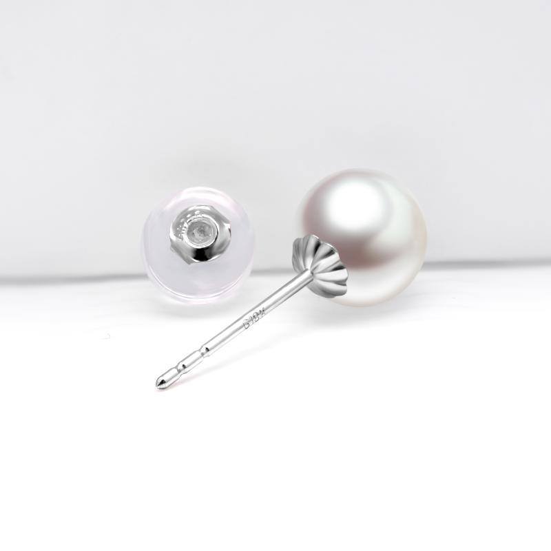 18K Gold Pearl Jellyfish Stud Earrings-4