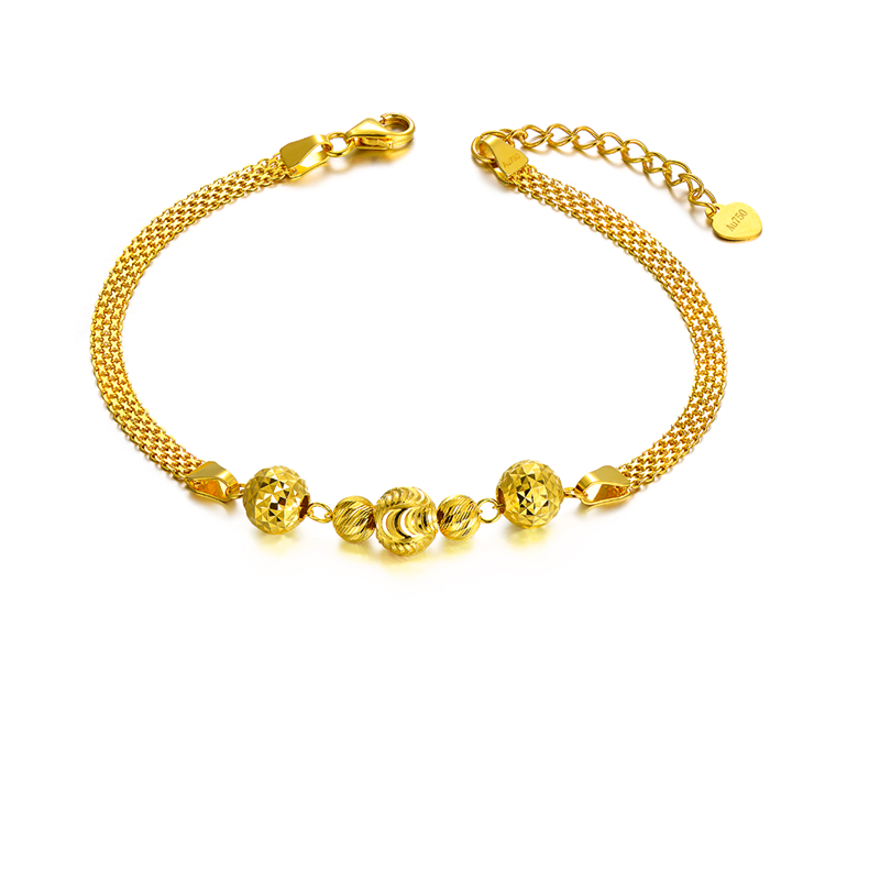 10K Gold Pendant Bracelet-1