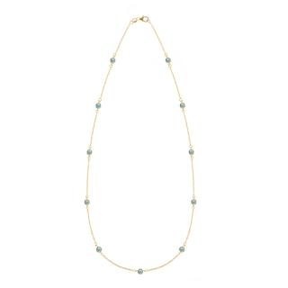 Gold Vermeil Personalized Birthstone Cable Chain Necklace for Women-21