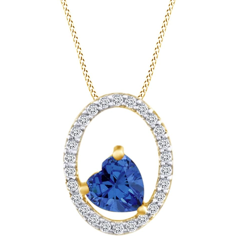 Gold Vermeil Personalized Birthstone & Heart Necklace for Women-3