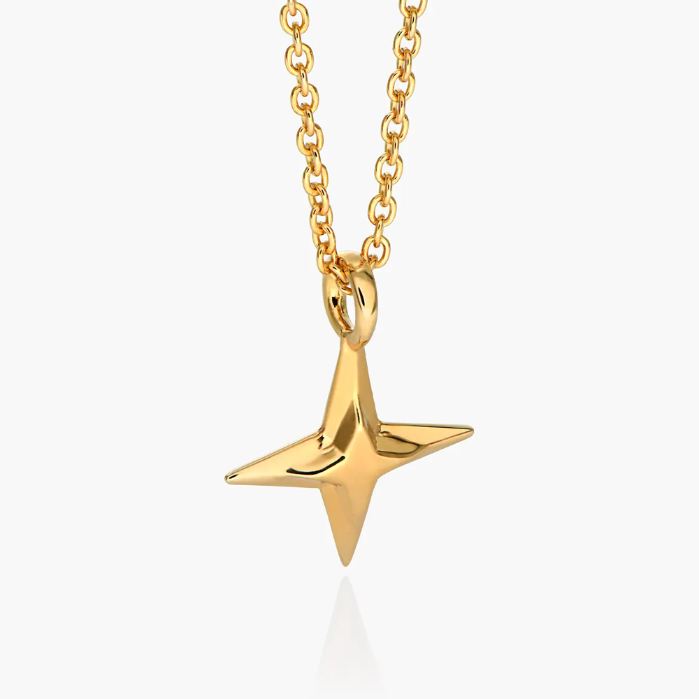 Gold Vermeil Personalized Birthstone Star Necklace for Women Men-5