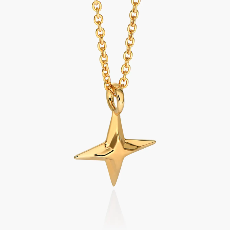 18K Gold Personalized Birthstone Star Necklace for Women Men-5