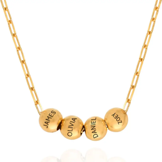 Gold Vermeil Personalized Classic Name Circle Necklace for Women-8