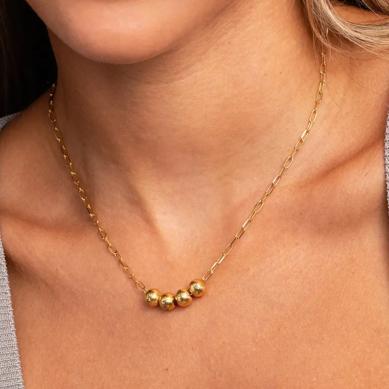 Sterling Silver with Yellow Gold Plated Personalized Classic Name Pendant Necklace-2