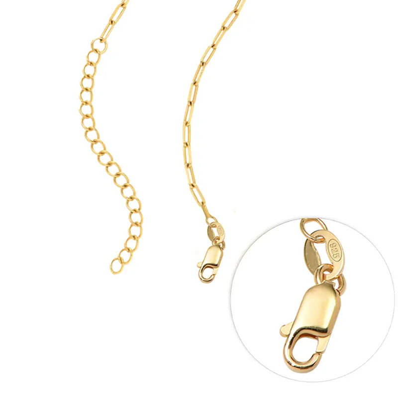 Gold Vermeil Personalized Classic Name Circle Necklace for Women-3